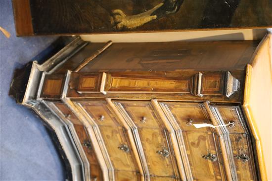 A late 17th century North Italian walnut chest W.2ft 8in. D.1ft 2in. H.3ft 2in.